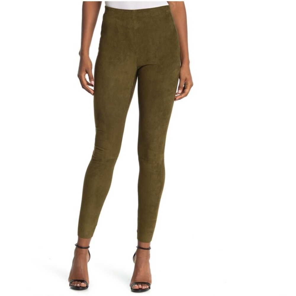 NWOT Alice + Olivia Maddox Suede Leggings